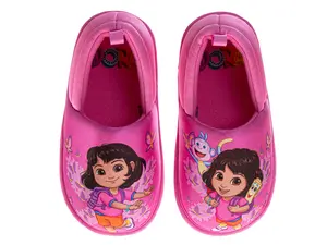 Dora the Explorer Girls Slippers - Plush Non-Slip Comfy Fluffy Lightweight Warm Comfort Soft Aline Indoor House Slippers (Toddler)