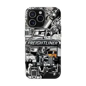 Freightliner Truck Phone Case – Cool Semi Truck Driver Gift, Heavy Duty Trucker iPhone Cover, American Big Rig Design | Cover Suitable for iPhone 17-11 Pro Max/Plus and  Samsung Galaxy S23-25