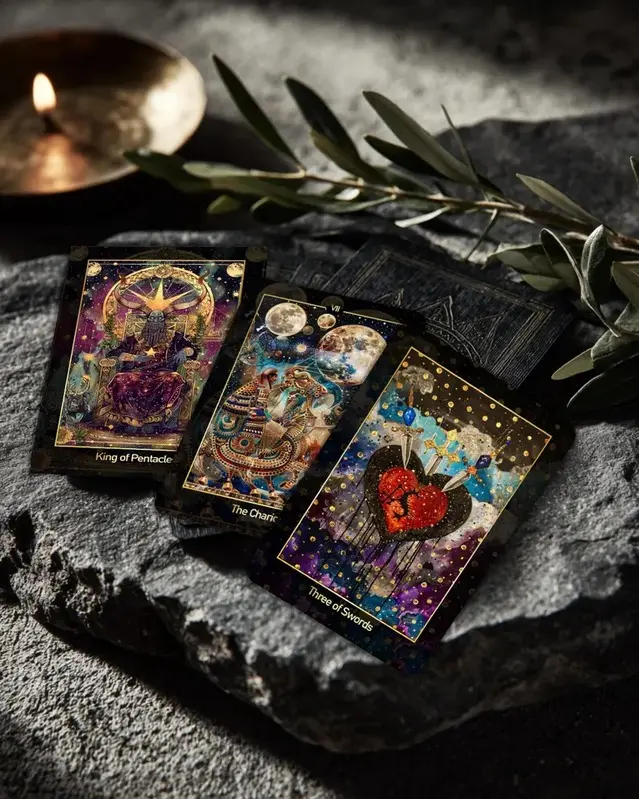 Cosmic Garden Tarot Deck, 78 Cards with Botanical Art for Beginners