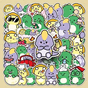 Cute Dinosaur Pattern Sticker, 100pcs/set Repeatable Cartoon Self Adhesive DIY Decorative Stickers, DIY Decals for Phone Case, Cellphone, Notebook, Luggage