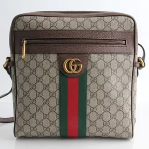 Pre-owned GUCCI Coated canvas messenger bags GG Supreme Ophidia Messenger Bag Medium