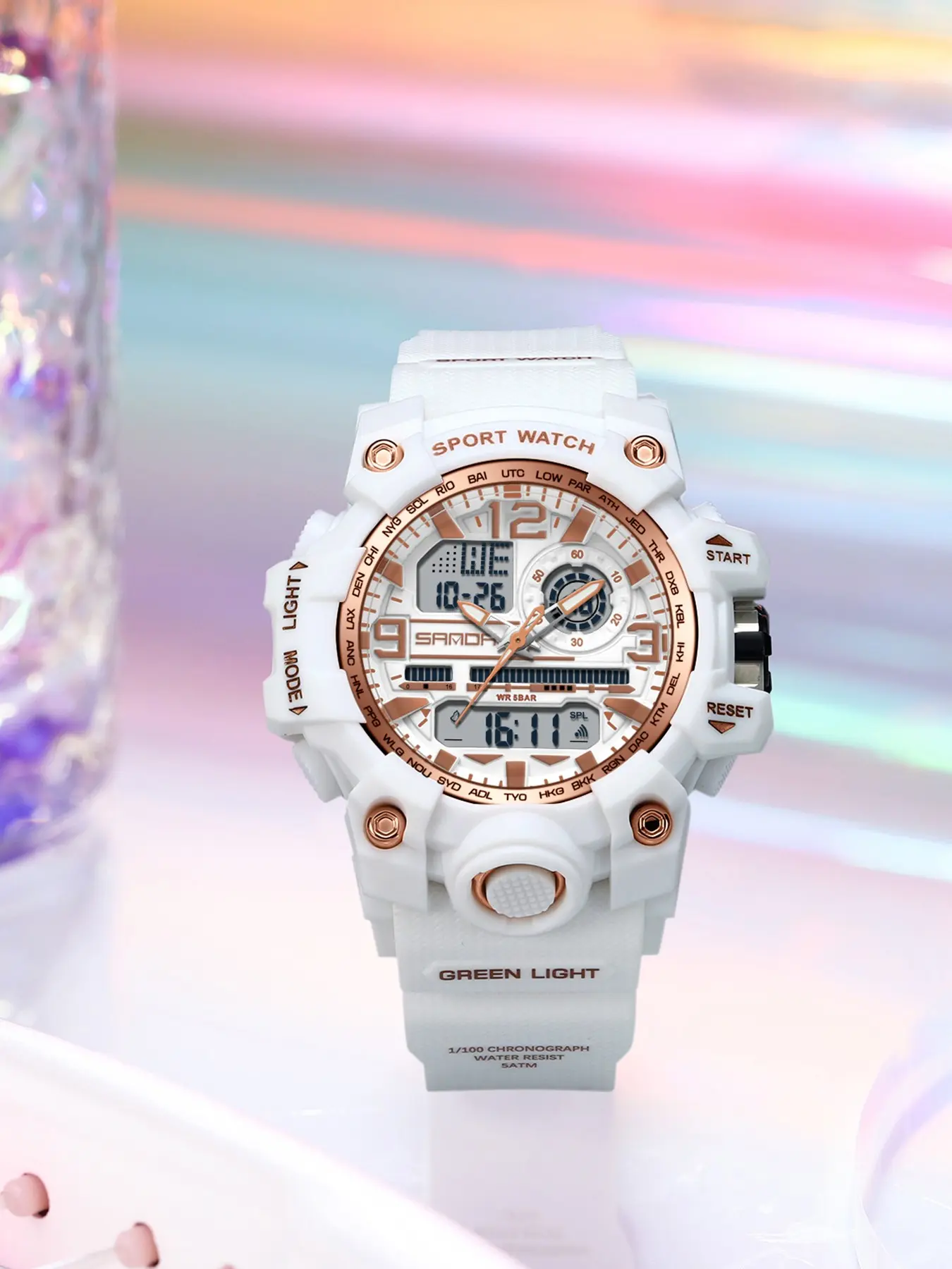 SANDA G Style Digital Wristwatch Women Children Sport Waterproof Electronic Clock Chronograph Calendar Lady Quartz Watch, Stylish Watch, Waterproof Watch with Luminous & Alarm & Calendar Function, Waterproof Multifunctional Watch with Box, Digital Watches