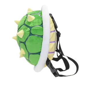 Turtle Shell Backpack Role Play Costume Accessory Props Soft Plush Cartoon Toy 11.8 Inch Green Thorn fengshui ornament heal stone silk  flowers bouquet fake creative small gift