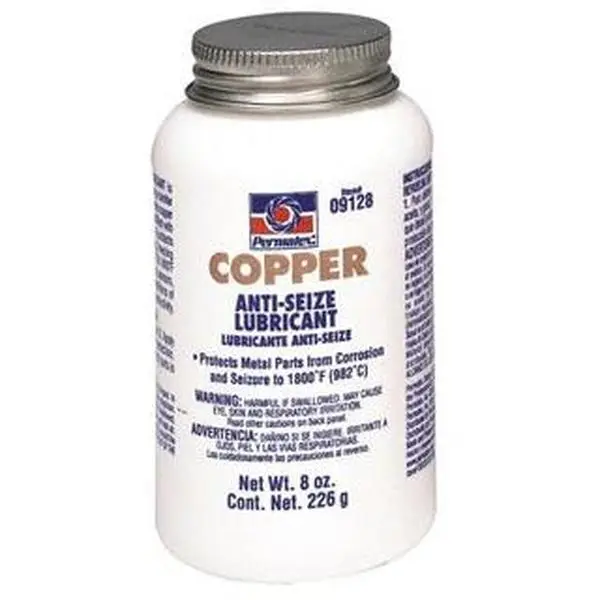 Permatex Copper-Based High-Temperature Anti-Seize Lubricant, 8 oz Bottle, Protects Metal Parts from Corrosion, Operates to -30 to 1800°F, Water Resistant, Model 09128