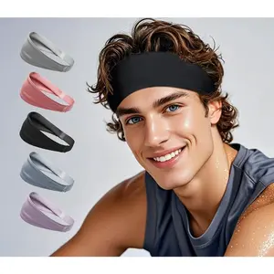 Sports headband yoga headband sweat-absorbent band for fitness running sweat-wicking headscarf European and American men's headscarf head protection scarf