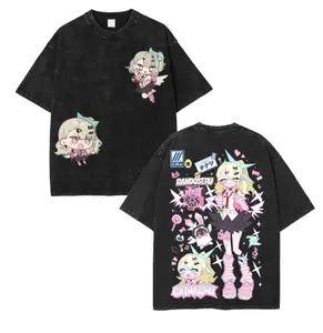 Oversized Graphic Wash Tee SUNNA Zenless Zone Zero Unisex Washed Anime T-Shirt