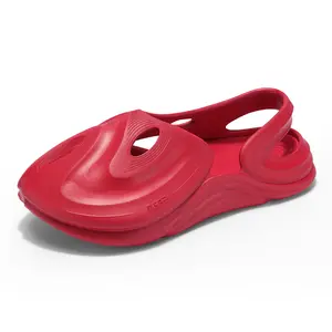 AOPLUS Womens Cloud Clogs Unisex Chunky Platform Sandals. Cute Y2K Wavy Foam Water Shoes Breathable Cutout Slippers for Sweaty Feet. Thick Sole Slip On Slides Foot Pain Relief Standing All Day Comfort Wide Toe Box Summer Beach.