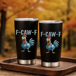 [BNB Gift 2025] “Bling Chicken F Caw F Tumbler – Funny Gift for Friend & Coworker” - Diamond Chicken F Caw F Cup, Funny Holiday Gift, Sarcastic Gift for Friend, Coworker