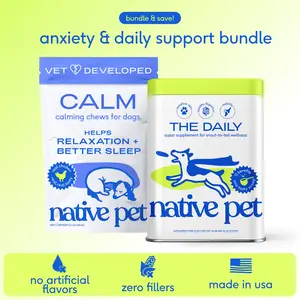 The Daily + Calm | 11-in-1 Whole Body Health Supplement + Calming Support for Dogs | Clean, Vet-Backed, Easy-to-Use | Daily Food Topper + Calm Air-Dried Chews | #1 Taste Tested