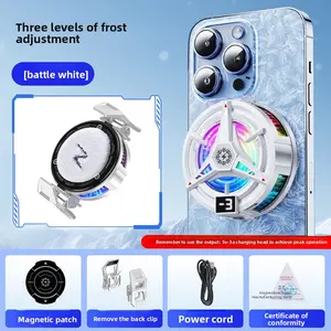 Mobile Phone Cooler Ice Cooling Digital Display Magnetic Back Clip Semiconductor Refrigeration Game PUBG E-sports Live Streaming Artifact