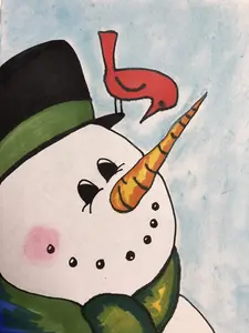 Add-On Art Project - Snowman L1 (ages 4+) Dot Guides Roll for Step-by-Step Learning & Motor Skills Enhancement