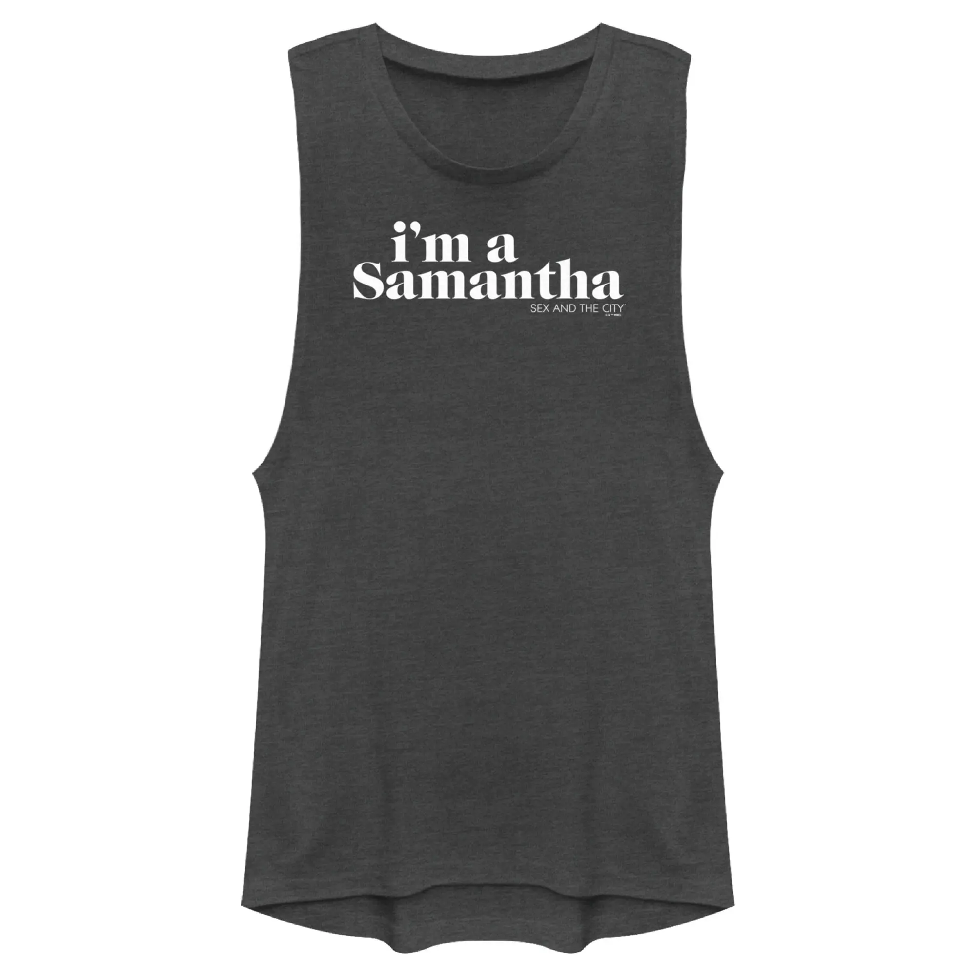 Junior's Women Sex and the City I'm a Samantha Text Festival Muscle Tee