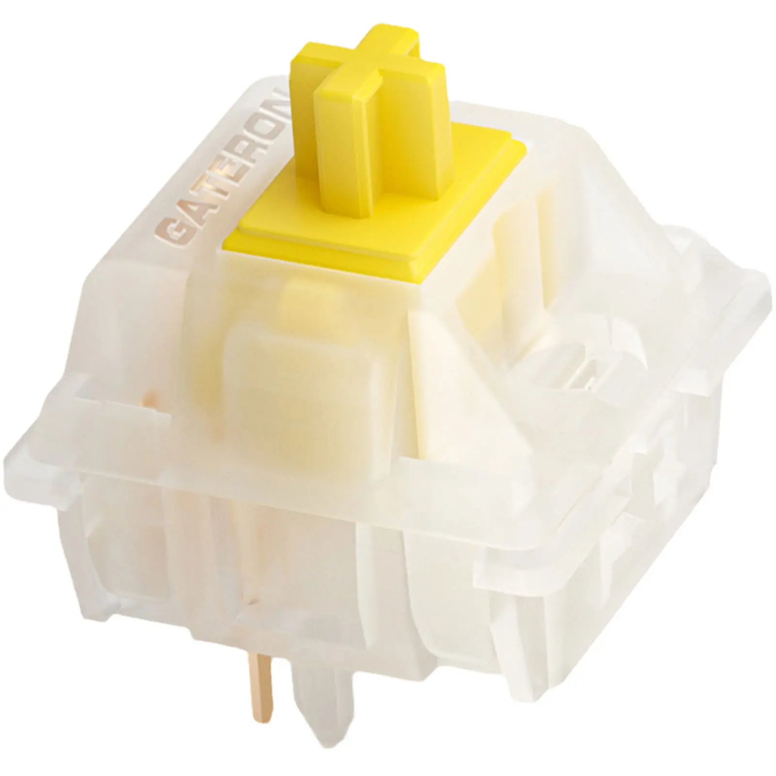 GATERON KS-3X1 Milky Yellow Pro V2 Pre-lubed 5 Pin Linear Keyboard Switches for MX Mechanical Gaming Keyboard DIY Enthusiasts Custom Key Switches Operating Force