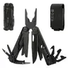 Xhandle MT-02 19-in-1 Multifunctional Toolkit - 440A Steel Portable Pocket Tool with Edge, Scissors, Saw, Hex & Flat Bits, Ruler, Bottle & Can Openers, Wire Stripper, Pocket-Clip Carry - for Camping, Survival Supplies