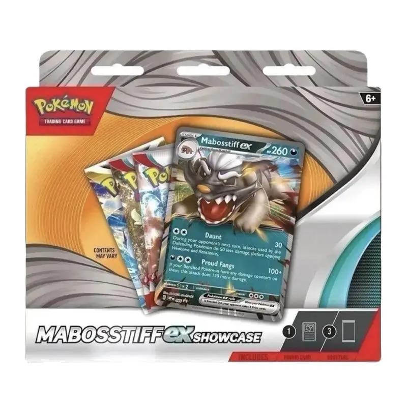 Pokémon TCG Mabosstiff ex Showcase Box with Promo Card & 3 Booster Packs