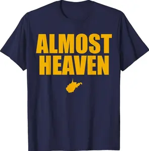 Almost Heaven West Virginia Vintage State Pride T-shirt Classic Travel Style Shirt Trendy Gift for West Virginia Lovers Short Sleeve Tees