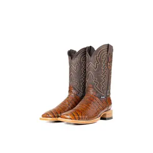 Jameson Belly Caiman Square Toe Cowboy Boot FINAL SALE