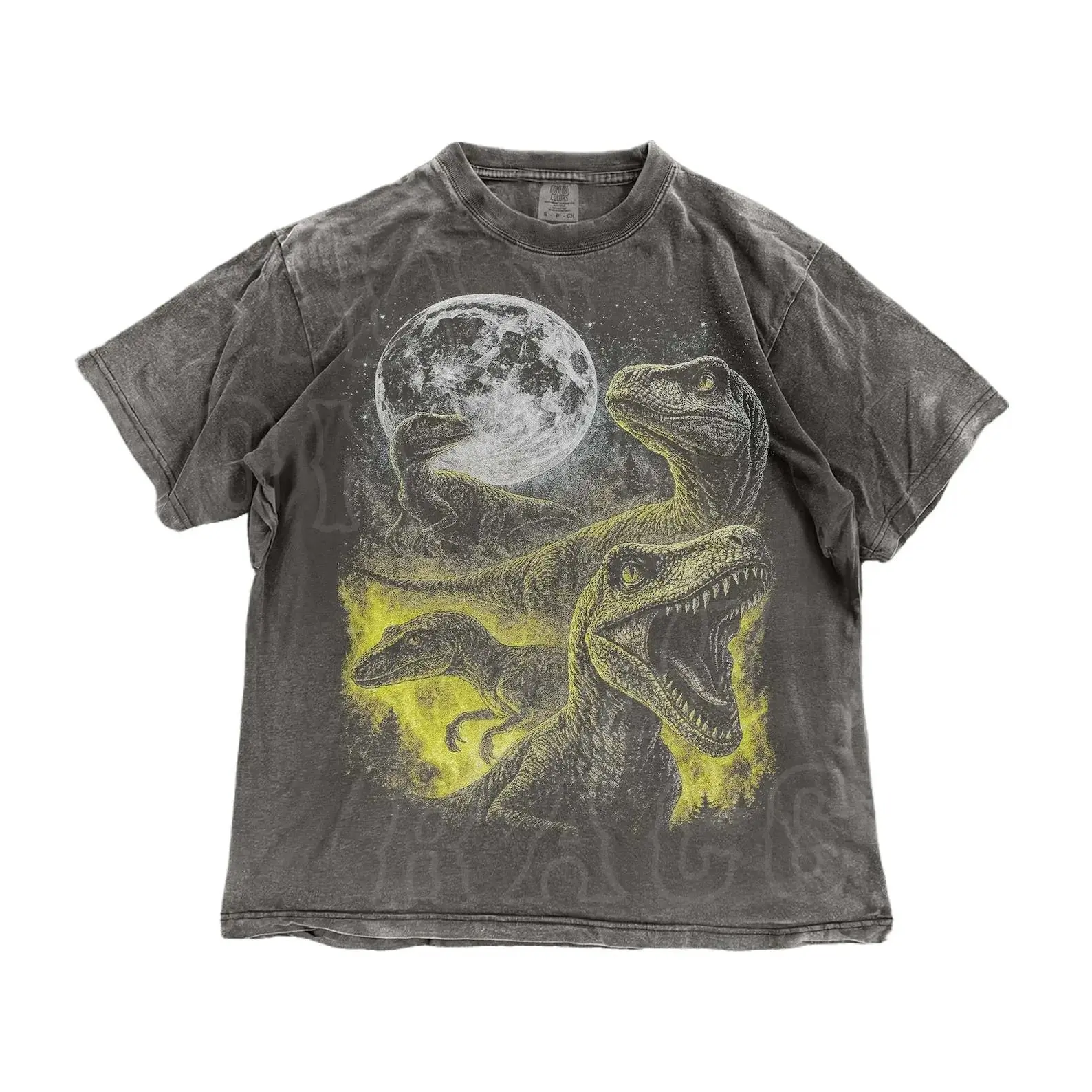 Vintage Velociraptor Graphic Tee, Retro Dinosaur T-shirt for Men Women, 90s Grunge Clothing, Prehistoric Shirt Womenswear Top