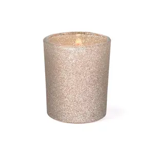 Champagne Glitter Votive Candle Holders - 12 Pc.