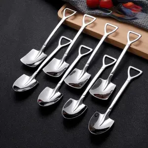 4PCS Stainless steel watermelon spoon shovel spoon household creative dessert watermelon spoon cute shovel