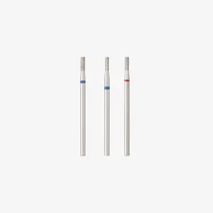 Diamond Bits Cylindrical Nail Care Tools for Manicure and Nail Care - Stainless Steel, Suitable for Various Nail Art Designs