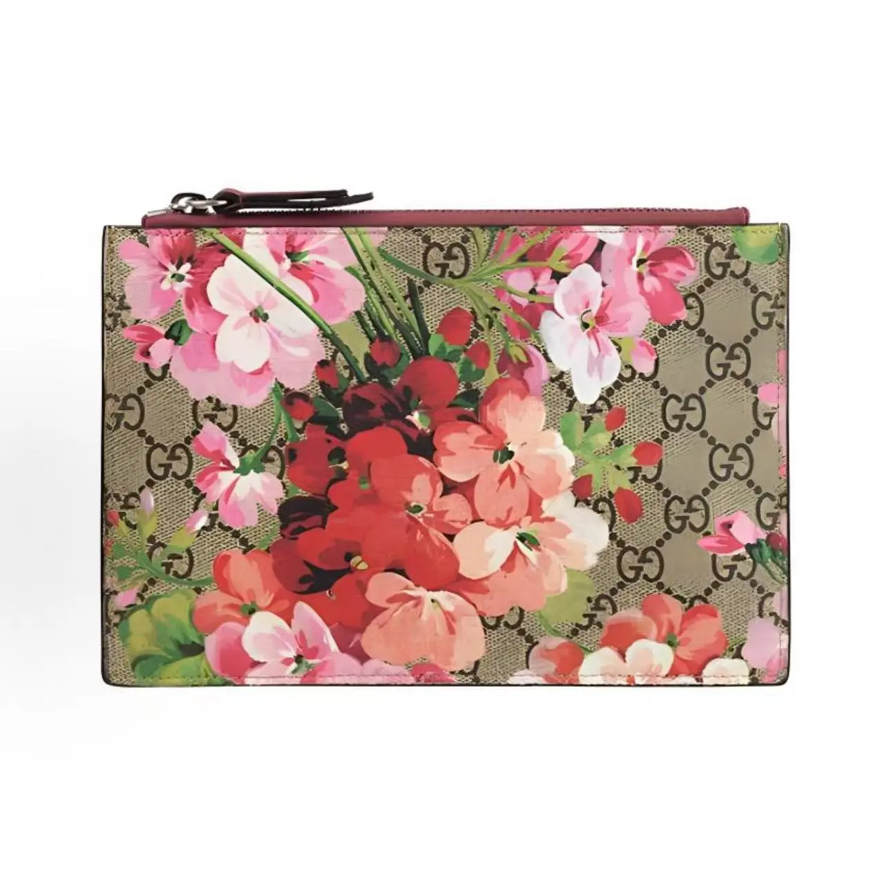 Pre-owned GUCCI Ebony Floral Clutch (Small)