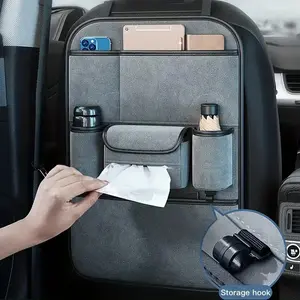 Multi-Functional Backseat Organizer, Anti-Kick Protection, Paper Towel Holder, Cup Holder, Notebook Storage, Upgrade Your Car Ride Experience, Auto Car Storage Organizers