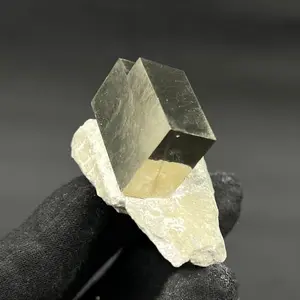 *Rectangular Pyrite Crystal on Matrix from Mina Ampliación A Victoria, Navajún, Spain.