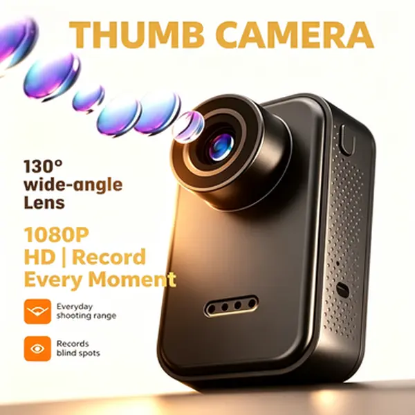 Portable Compact Action Camera, 1080p Recording, 12MP Sensor, for Outdoor Sports, Equipped with 64G SDHC Memory Card