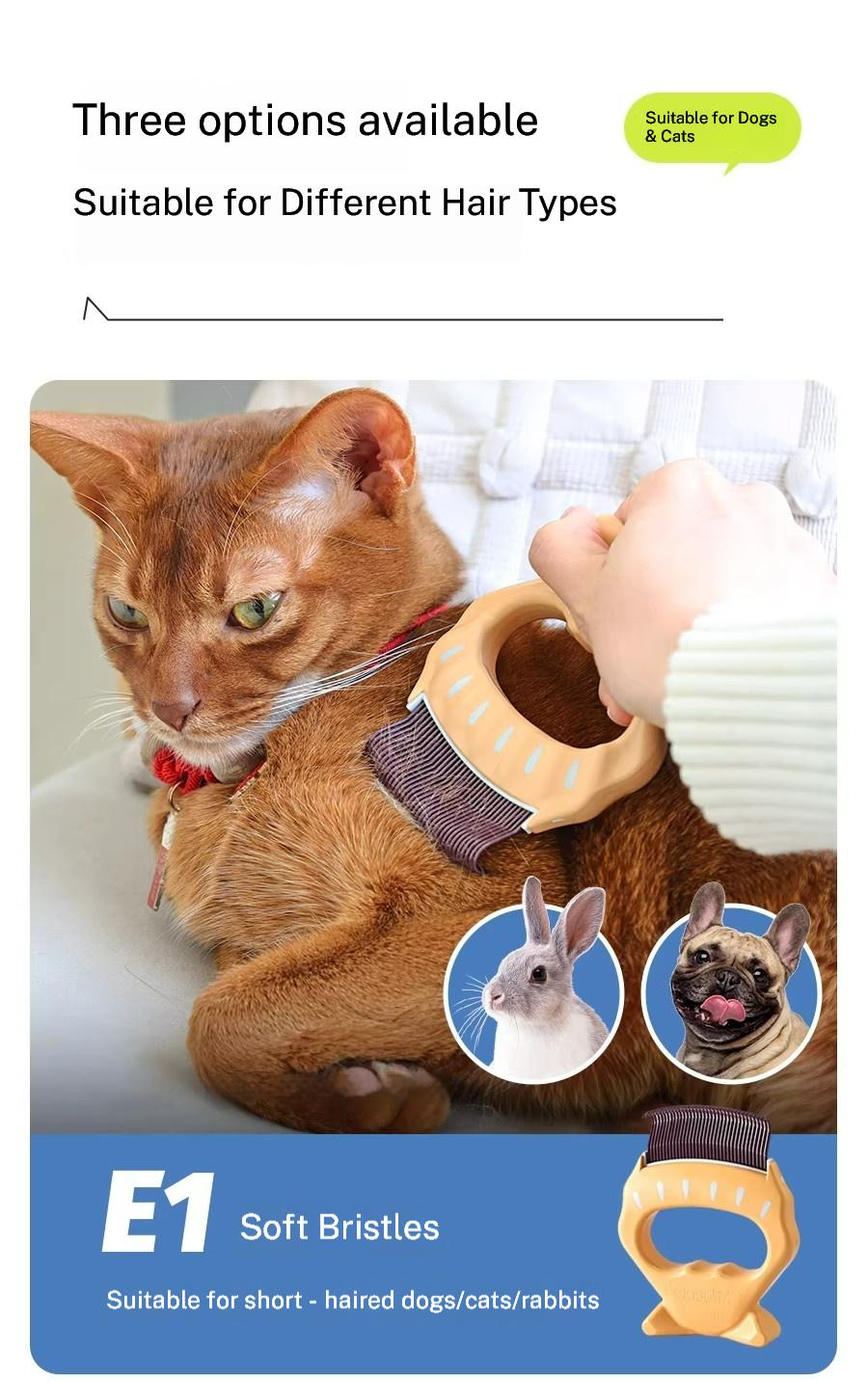 a Gentle, Flexible, Grooming Comb for Pets，Pet Grooming Brush for Dogs, Cats & Rabbits | Effortless Deshedding Tool to Remove Loose Fur