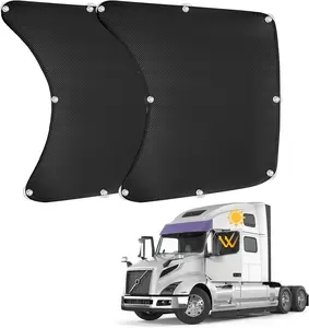Upgraded Two-Piece Semi-Trailer Window Shade Built-in UV-Blocking Truck Sun Visor (with Suction Cups) 23.6x21.6-inch Automotive Side Window Sunshade RV and Semi-Trailer Accessories cylinder decorative gift set