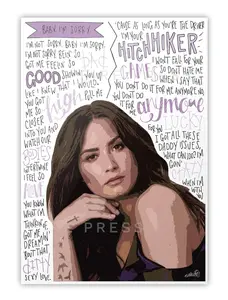 DEMI LOVATO LYRICS POSTER