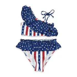July of 4th Star print Summer Kids Swimwear