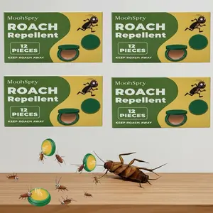 Roach Repellent Kit, 48 Pieces Powerful Gel Effective Bait Exterminator for Indoor Multi-Surface Pest Control with Microfiber Floor Mop Summer Essentials Home Care Products Cockroach Long-Lasting Protection and Trap moon spray Killer Set