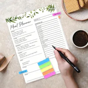 Weekly Meal Planner, 1 Count Magnetic Undated Tear-off Sheets Meal Planning Notepad, Planner Notebook, Magnetic Meal Planner for Refrigerator, Office Stationery & Supplies