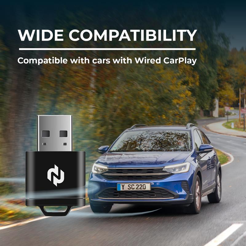 Wireless CarPlay Adapter by N - Plug & Play, convert your wired CarPlay or Android Auto connection to Wireless CarPlay or Android Auto