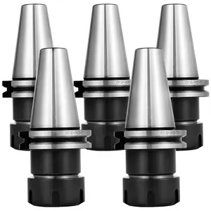 VEVOR 5 PCS Collet Set, Summervibes,Summervibes, CAT40 ER32 Collet Chuck, for CNC Engraving Machine & Milling Lathe Tool (CAT40 ER32)