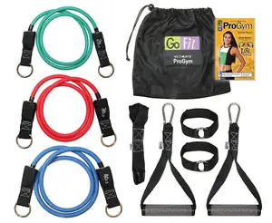 GoFit® Ultimate ProGym Resistance Bands Kit with Training DVD in Multicolored