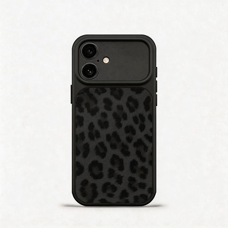 Glass Shockproof Electroplated Silver/Black Leopard Print iPhone 17ProMax Cover Precise Hole Alignment For Lens Frame 15ProMax Anti-yellow | 14ProMax Anti-fall | 13ProMax Ultra-thin Design 16ProMax AirPhoneCase