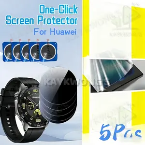 KAYKWONG'S 5 PCS Watch Screen Protector Film For Huawei Watch GT5/GT5PRO/GT6/GT6PRO (41MM/42MM/46MM), Privacy Protection & Scratch Resistant Design, Easy Install Anti-Spy Glass Guard