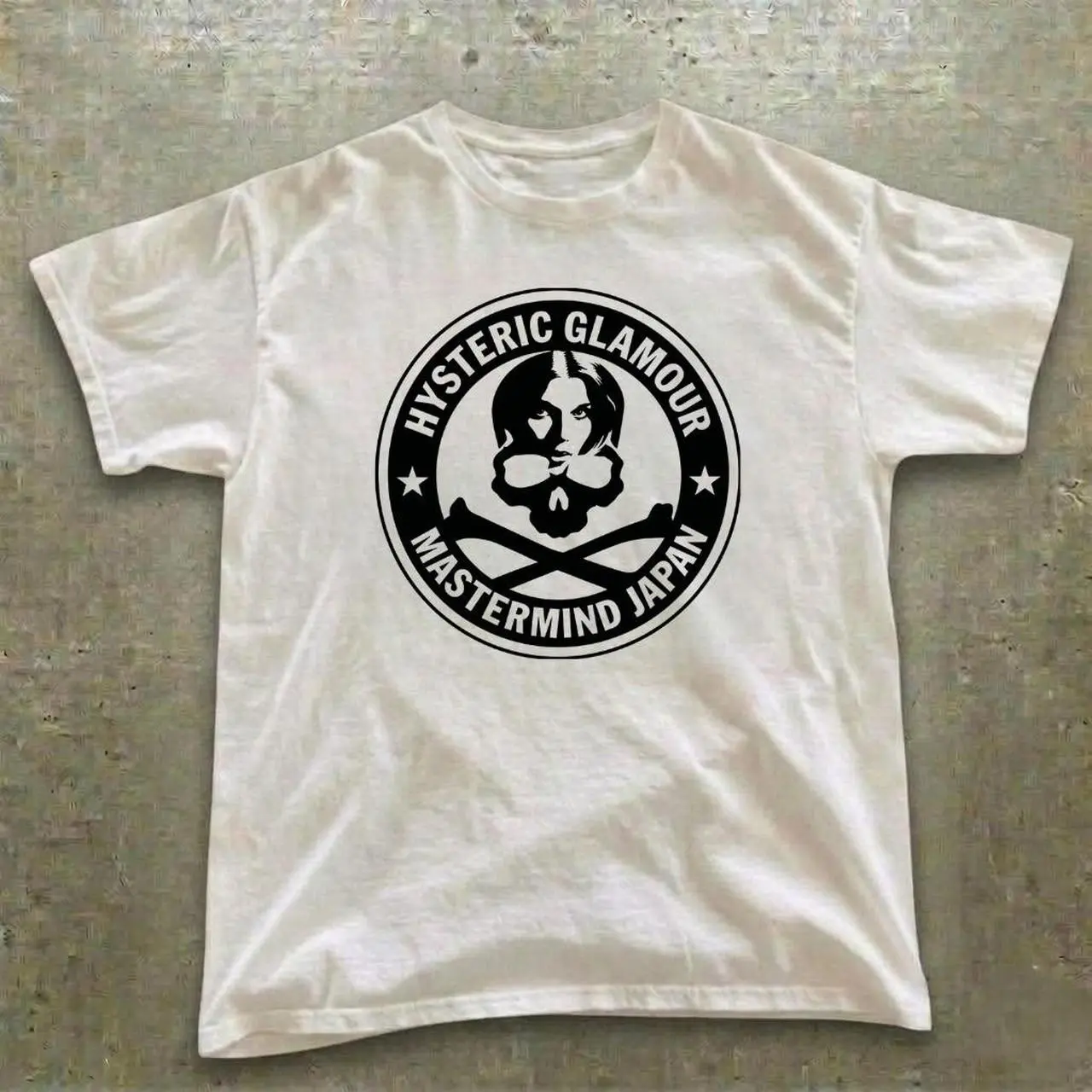 Hysteric Glamour T-shirt Vintage Hysteric Glamour Mastermind Japan Graphic Tee, Retro Skull Crossbones Shirt, Loose Fit