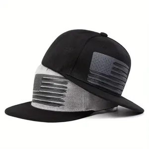 2026 New Unisex American Flag Two-Tone Printed Hip-Hop Hat, Adjustable, Comfortable, Sun-Protective, Casual Hat for Outdoor Sports, Spring and Autumn Travel, Tourism, Beach Vacation blackhawks fan cap unisex hat