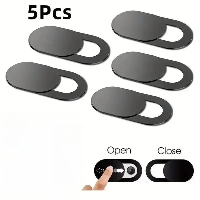 5pcs Webcam Cover Shutter Slider, Plastic Camera Cover, Phone Lens Sticker for iPhone, PC, Laptop, Easy Installation, Durable Material, Tech Accessories