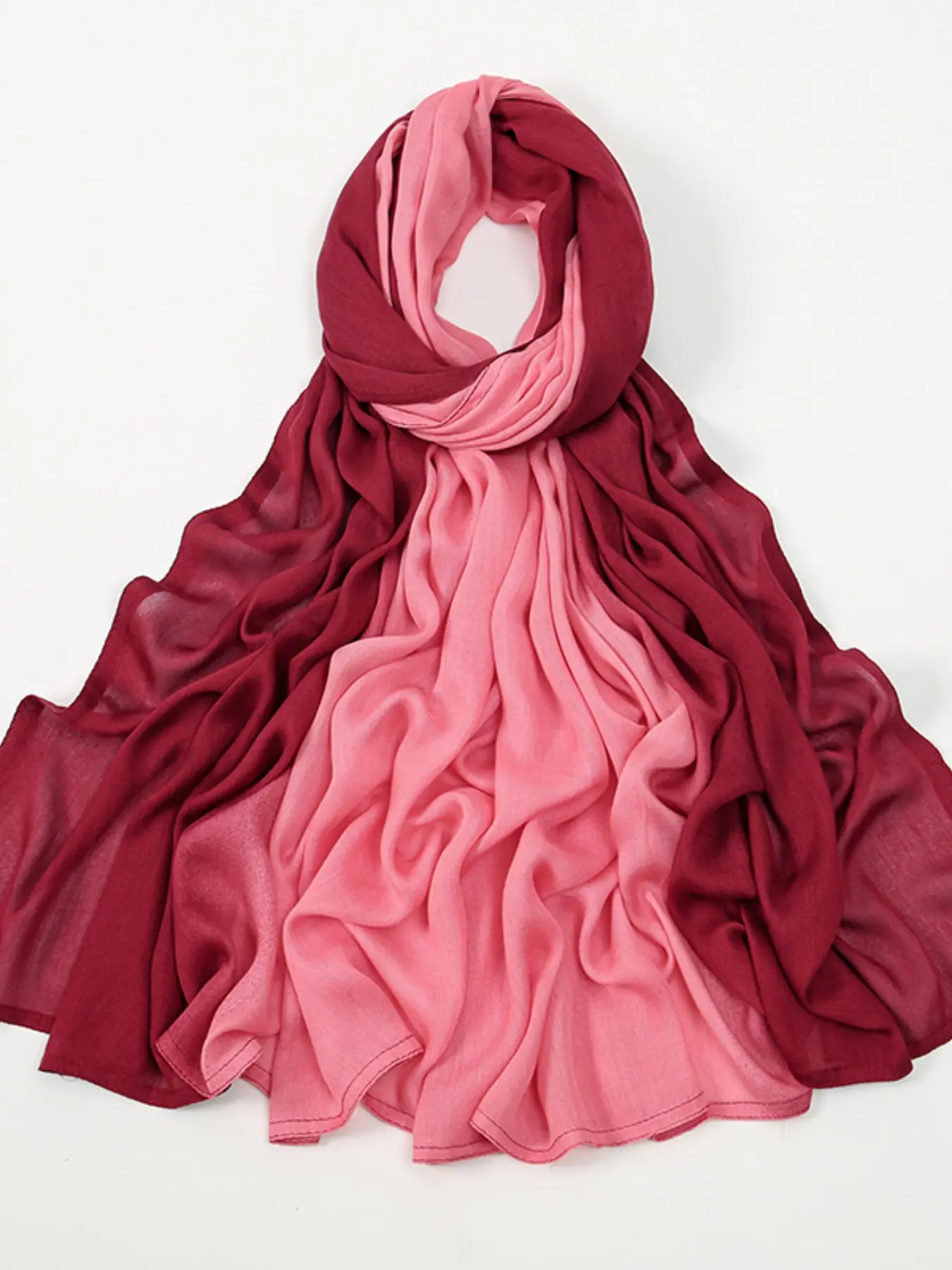 Women's Fashion Pure Color Cotton Scarf 90x180cm, Muslim Headscarf, Hijab Scarf, Beach Sun Protection, Versatile Bandana, Hair Wrap Scarf, Multi-Use Shawl, Scarf Head Wrap, Scarf for Hair