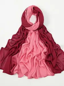 Women's Fashion Pure Color Cotton Scarf 90x180cm, Muslim Headscarf, Beach Sun Protection, Versatile Bandana, Multi-Use Shawl, Scarf Head Wrap