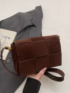 Women's Fashion Plaid Crossbody Bag, Adjustable Shoulder Strap, Magnetic Closure, Perfect for Office, School, Work, Travel, Outdoor Activities