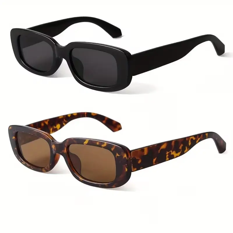 Rectangle Sunglasses for Women Retro Driving Glasses 90’s Vintage Fashion Narrow Square Frame UV400 Protection