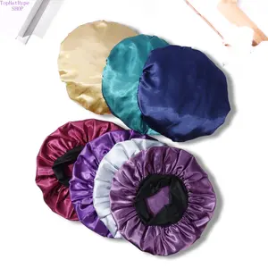 Women’s Wide‑Brim High‑Stretch Satin Headscarf Nightcap, Multi‑Purpose Hair Care Shower Cap, Soft Smooth Breathable Bonnet, Ideal for Postpartum Confinement, Beauty Salon Use, Night Sleeping and Daily Hair Protection