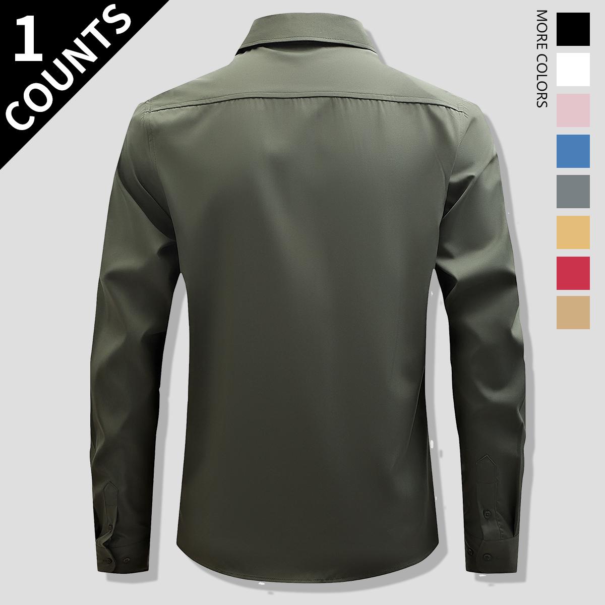 Men's Classic Slim Fit Dress Shirt – Professional Long Sleeve Button-Down – Versatile Tailored Look for Business, Weddings, and Everyday Essentials