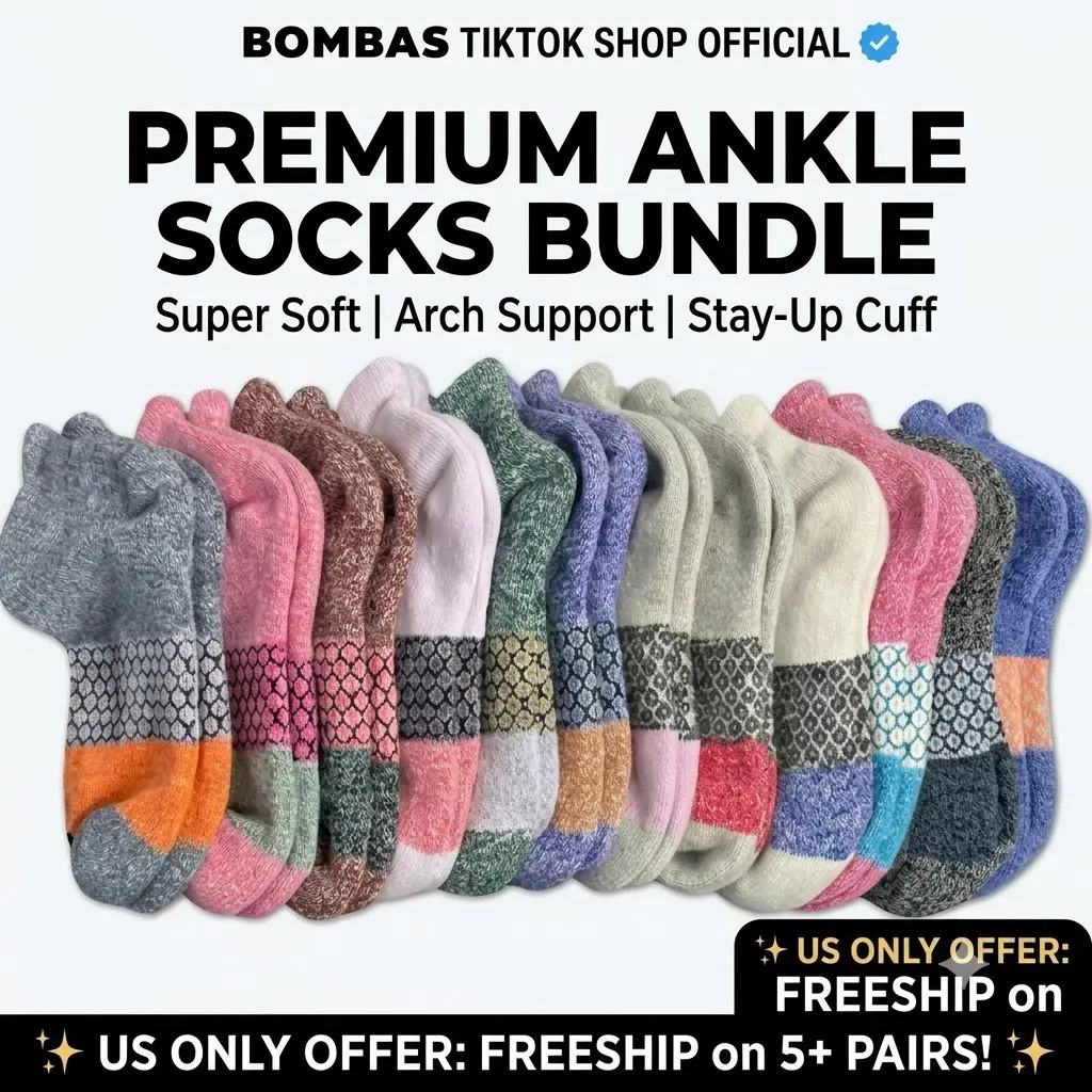 5 Packs BomBas Honeycomb Ankle Support Solid Socks for Women, Men | Multi Colors Unisex Running Socks, Seamless Toe, Compression Socks, Stylish Socks, Blister Tab Soft Cotton Blend Durable COmfort Day